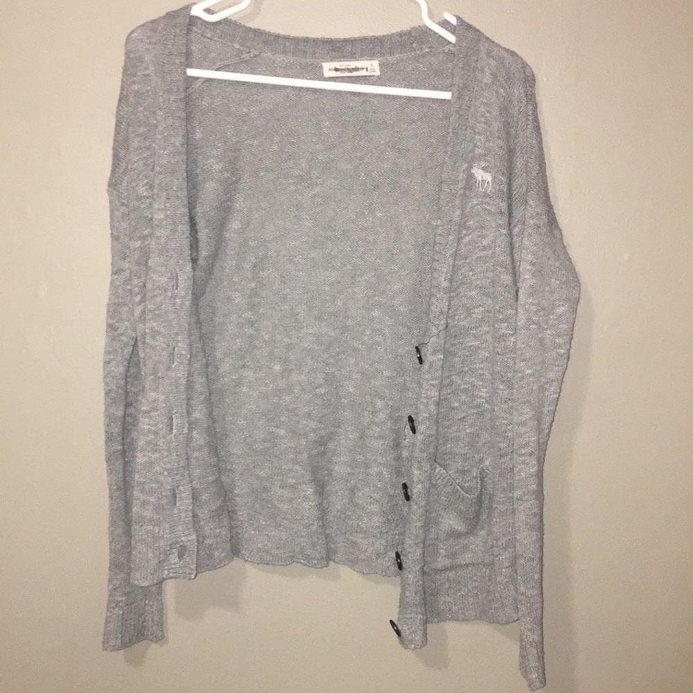 Abercrombie & Fitch Gray Cardigan